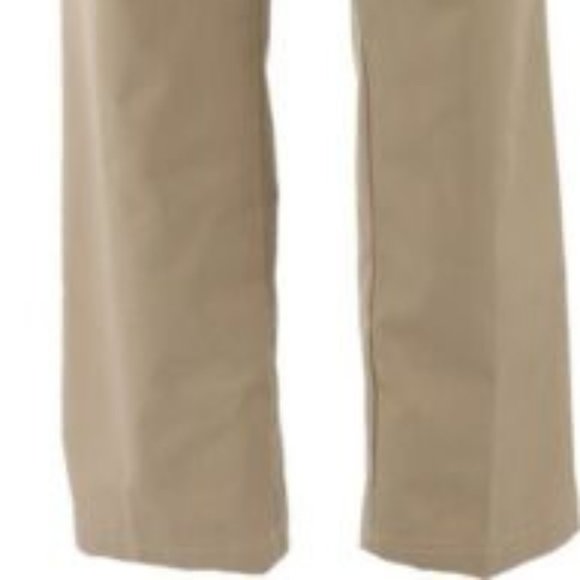 NWT LANDS' END UNIFORM BOY'S IRON KNEE PLEATED CHINO PANTS KHAKI 20X30 - Picture 3 of 9
